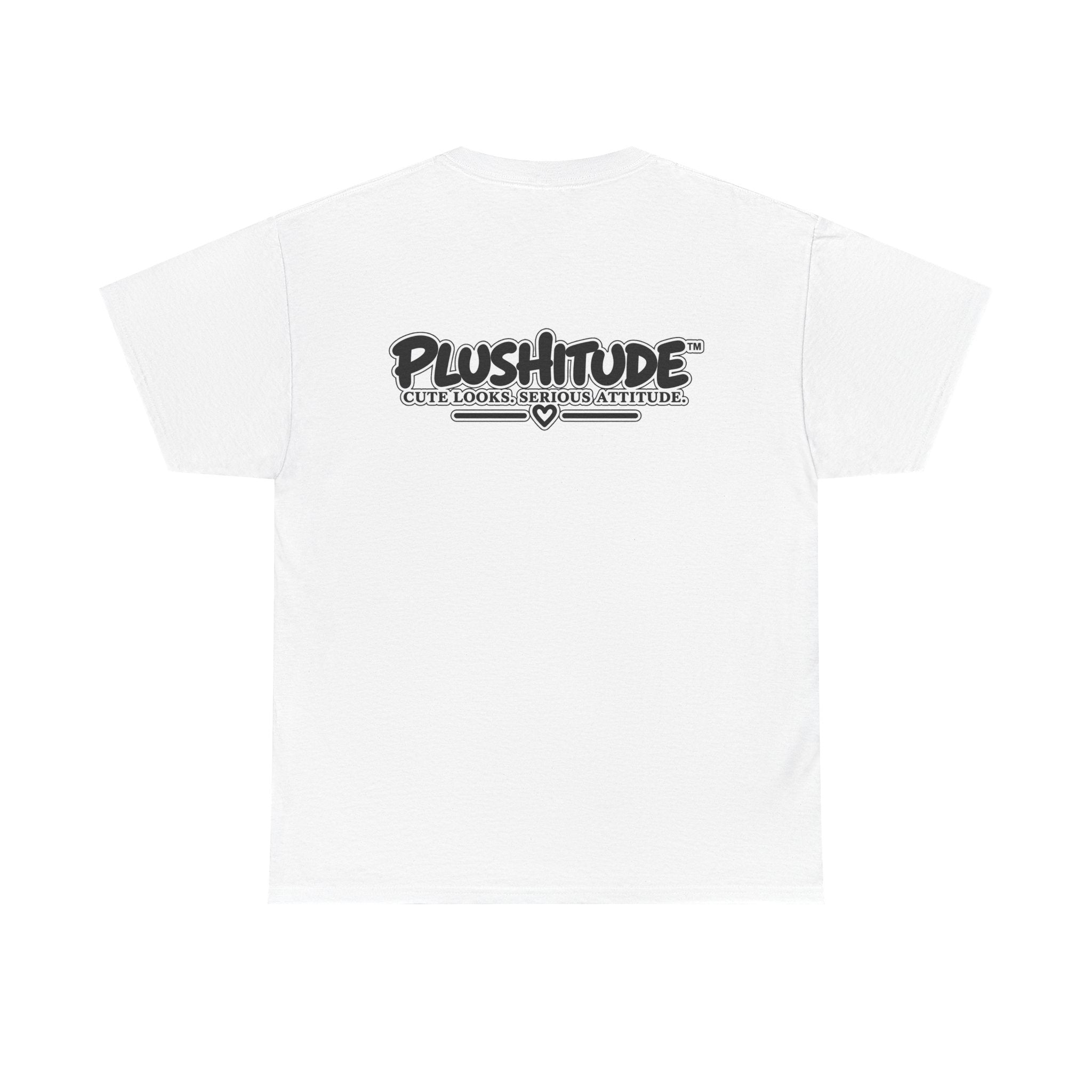 Cute Boss Bunny Graphic Tee — Plushitude Branded Doll Design