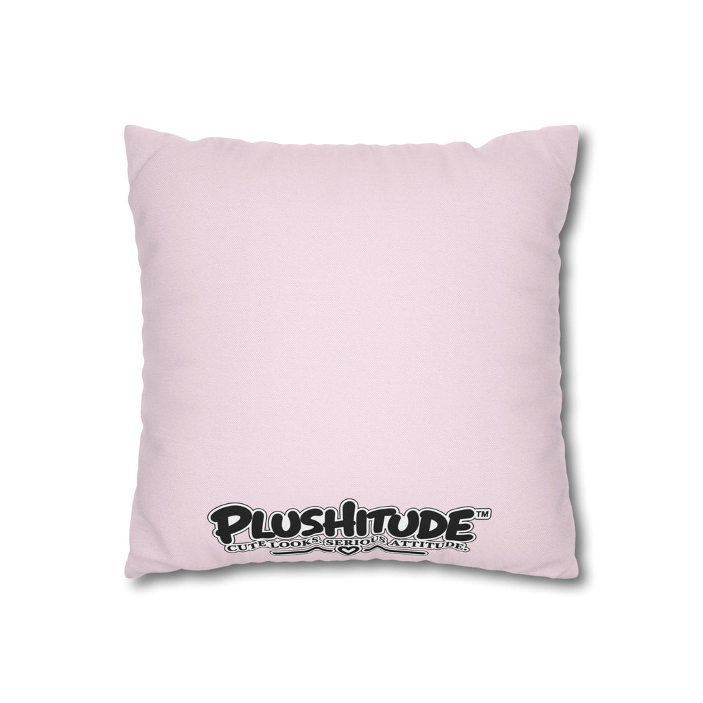 Cute Highland Cow Pillowcase — "I'm Always Selfie Ready" Plush Decorative Throw Pillow Cover