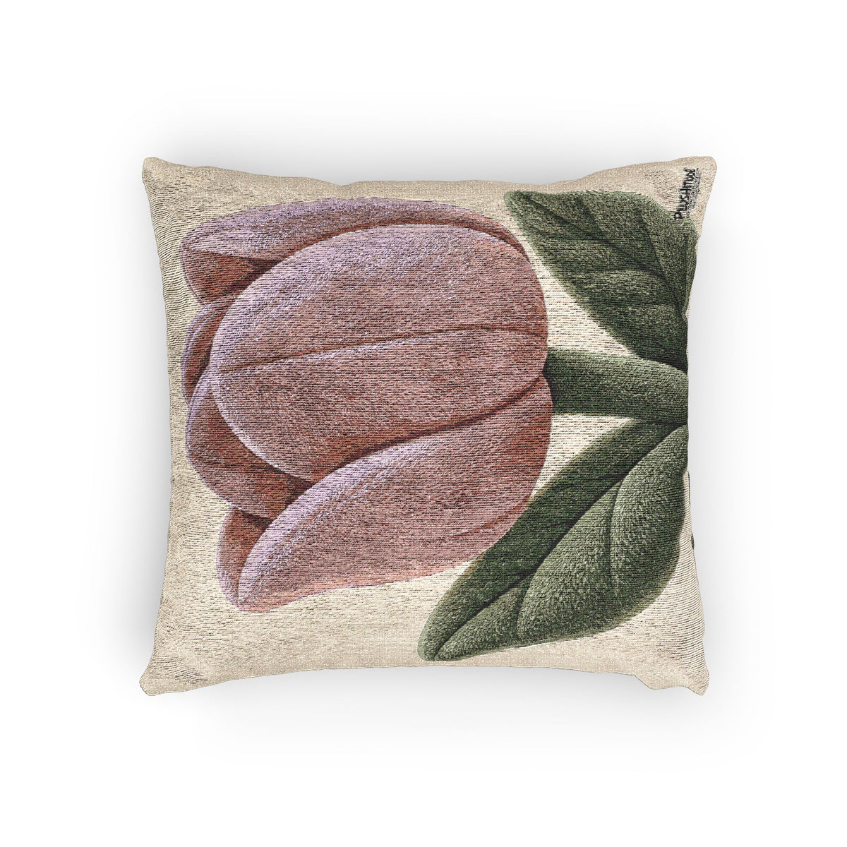 Tulip Woven Pillow – Vintage Botanical Decorative Throw Cushion