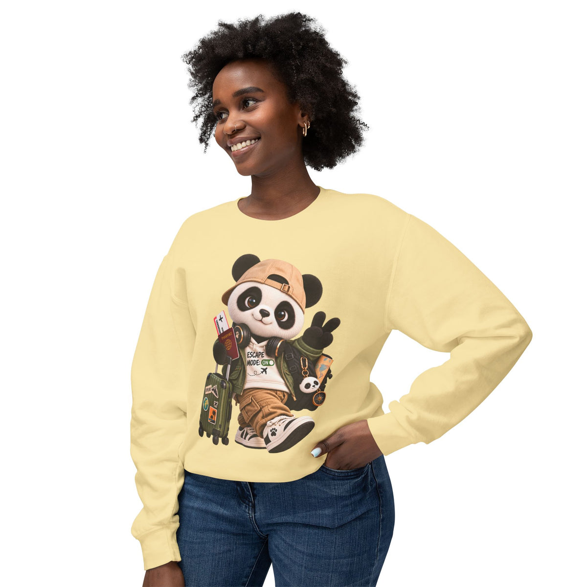 Plushitude Panda Travel Crewneck Sweatshirt