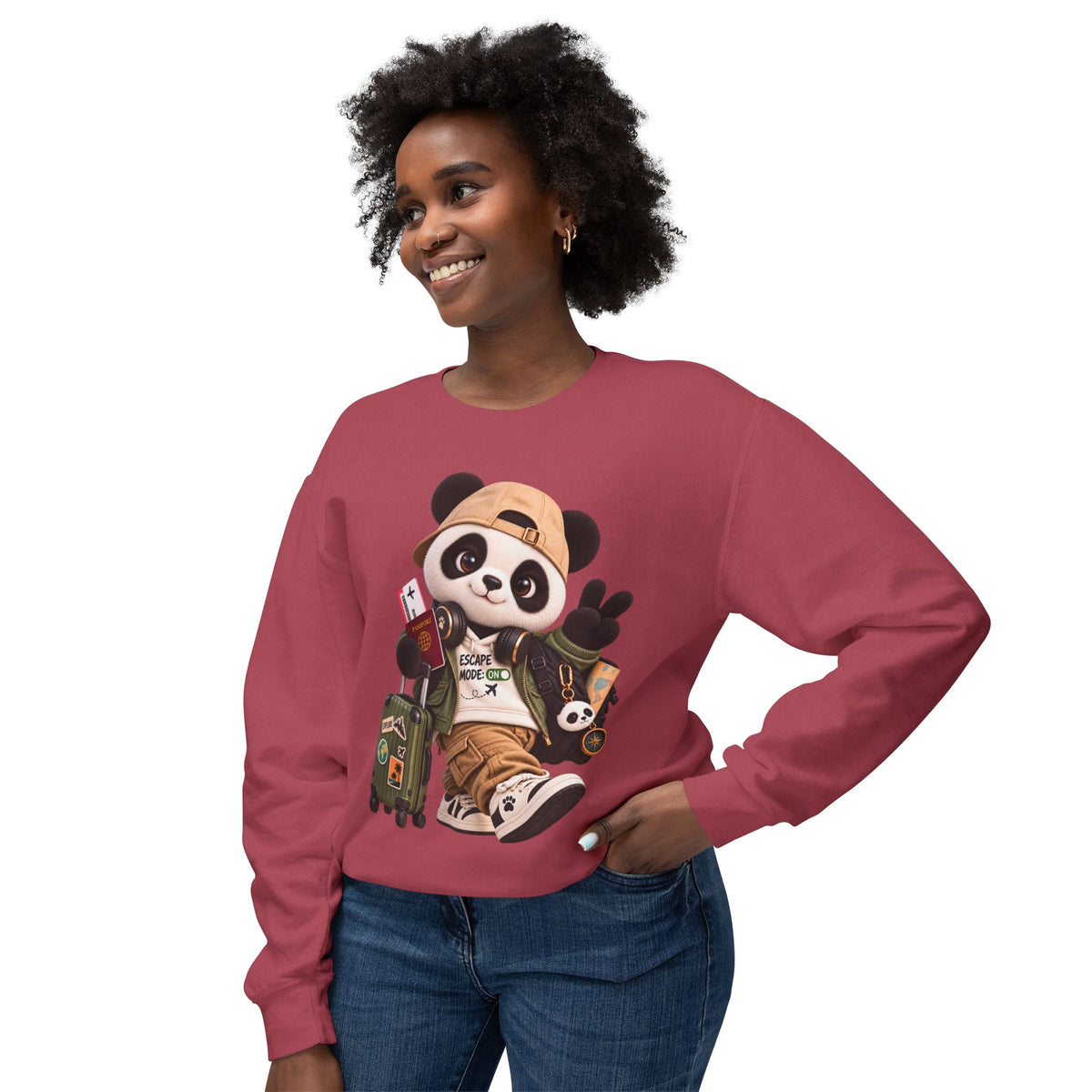 Plushitude Panda Travel Crewneck Sweatshirt