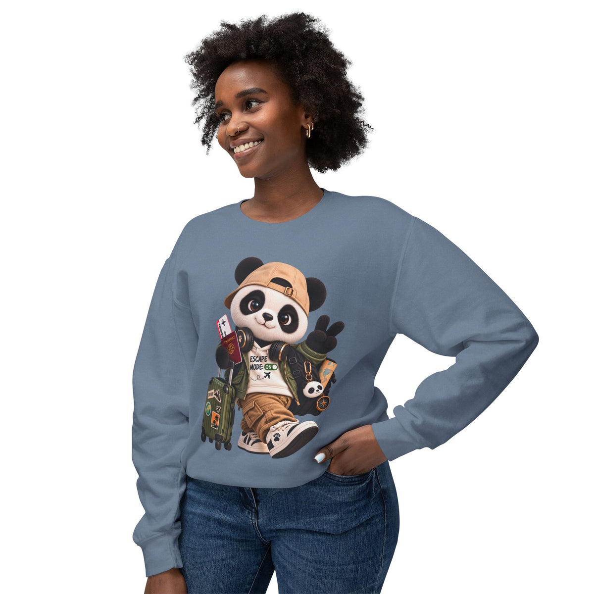 Plushitude Panda Travel Crewneck Sweatshirt