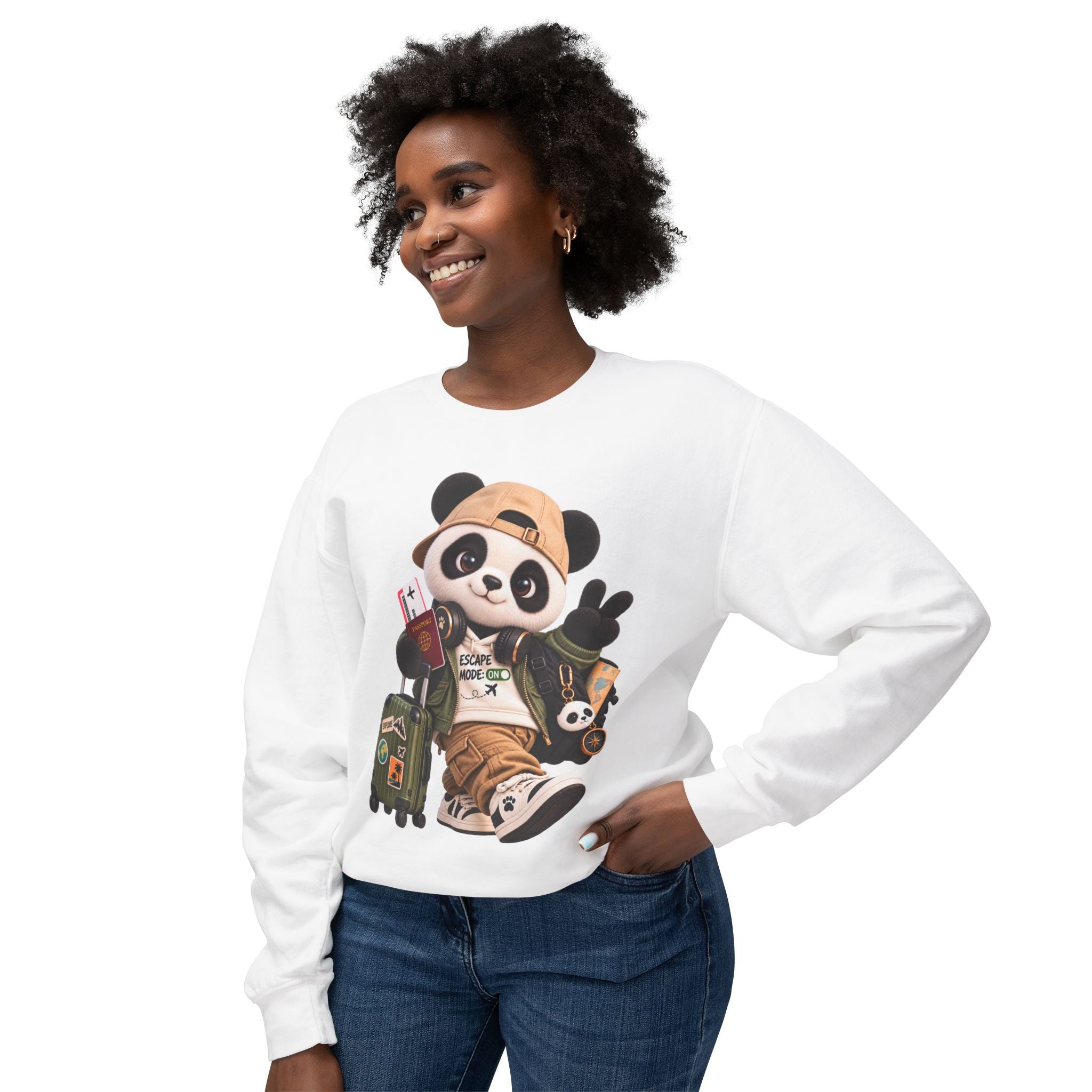 Plushitude Panda Travel Crewneck Sweatshirt