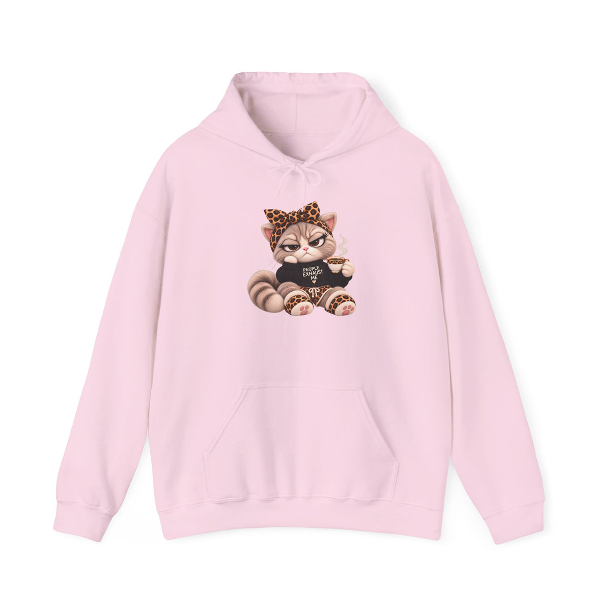 Plushitude Raccoon Hoodie — Cute Grumpy Raccoon Graphic Hooded Sweatshirt