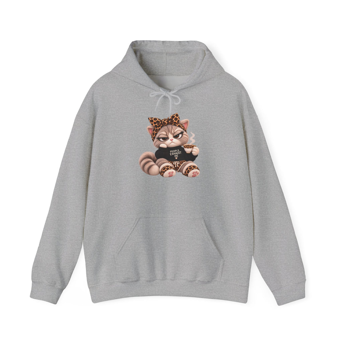 Plushitude Raccoon Hoodie — Cute Grumpy Raccoon Graphic Hooded Sweatshirt