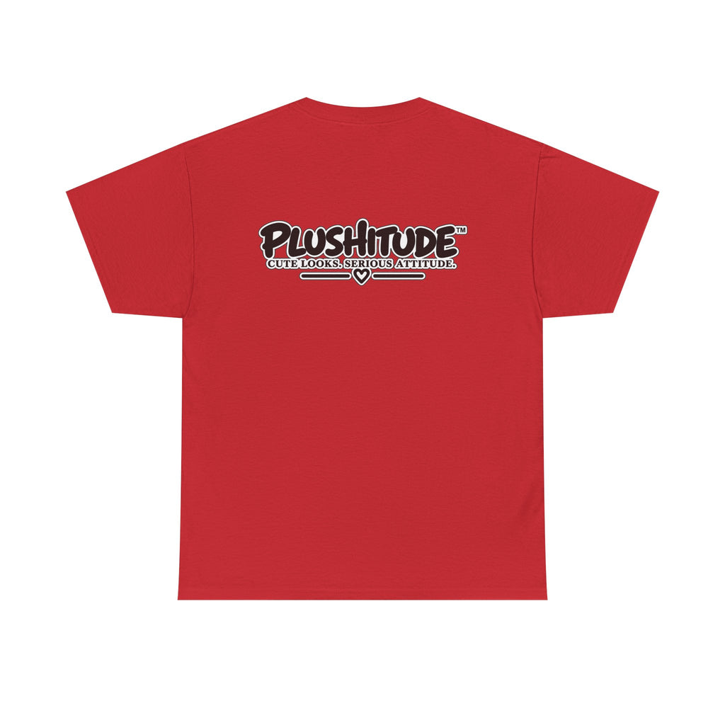 Cute Boss Bunny Graphic Tee — Plushitude Branded Doll Design